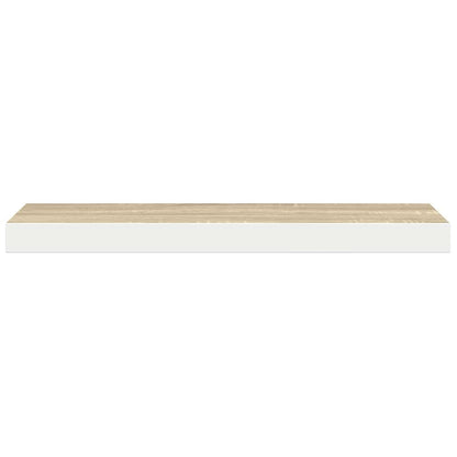 vidaXL Étagère flottante aspect chêne et blanc 120x23,5x3,8 cm MDF