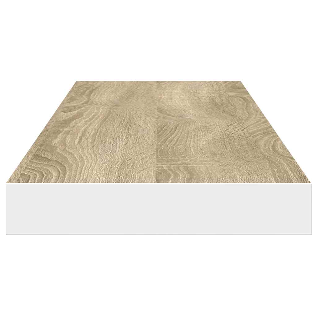 vidaXL Étagère flottante aspect chêne et blanc 120x23,5x3,8 cm MDF