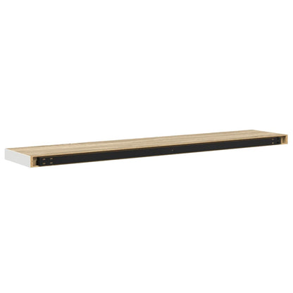 vidaXL Étagère flottante aspect chêne et blanc 120x23,5x3,8 cm MDF
