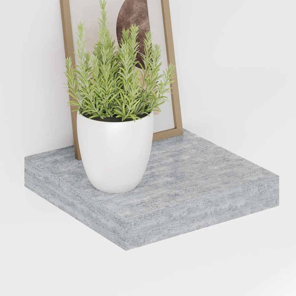 vidaXL Étagère murale gris béton 23 x 23,5 x 3,8 cm MDF