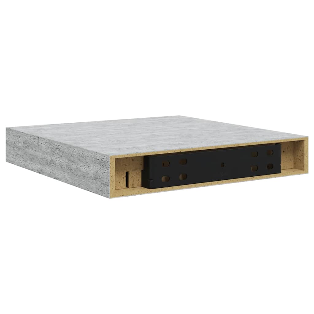 vidaXL Étagère murale gris béton 23 x 23,5 x 3,8 cm MDF