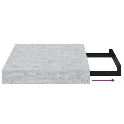 vidaXL Étagère murale gris béton 23 x 23,5 x 3,8 cm MDF