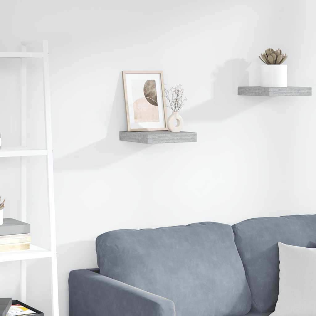 vidaXL Étagère murale gris béton 23 x 23,5 x 3,8 cm MDF