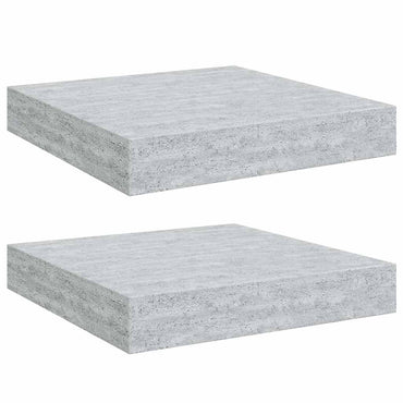 vidaXL Étagères flottantes 2 pcs Gris béton 23x23,5x3,8 cm MDF