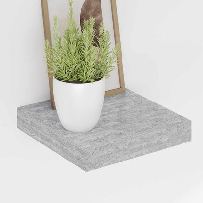 vidaXL Étagères flottantes 2 pcs Gris béton 23x23,5x3,8 cm MDF