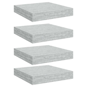 vidaXL Étagères flottantes 4 pcs Gris béton 23x23,5x3,8 cm MDF
