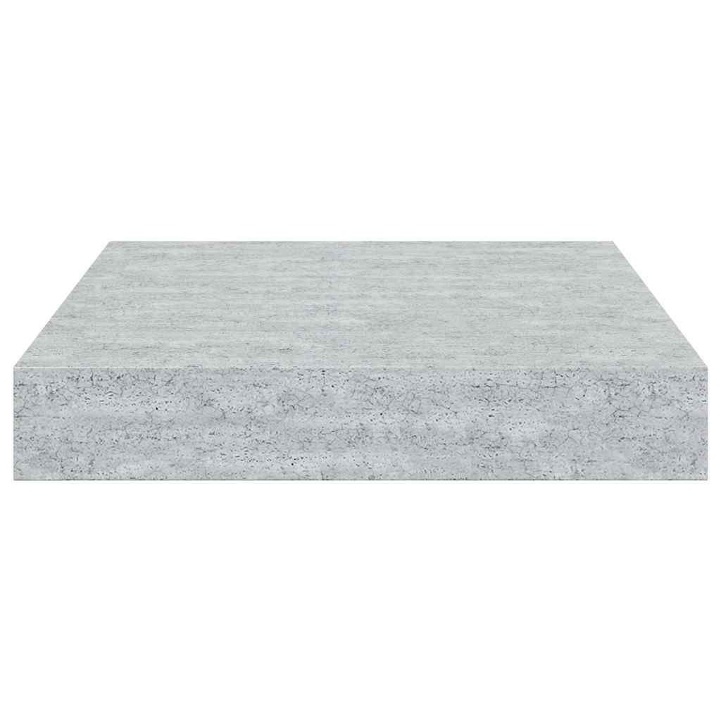 Schweberegale 4 Stk. Betongrau 23x23,5x3,8 cm MDF