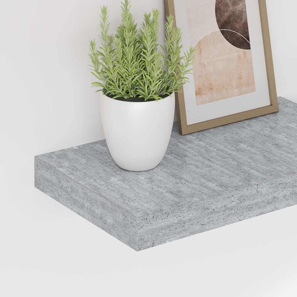 vidaXL Étagère murale gris béton 40x23x3,8 cm MDF