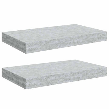 vidaXL Étagères flottantes 2 pcs Gris béton 40x23x3,8 cm MDF
