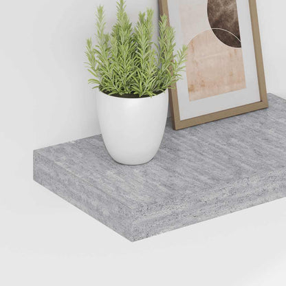 vidaXL Étagères flottantes 2 pcs Gris béton 40x23x3,8 cm MDF