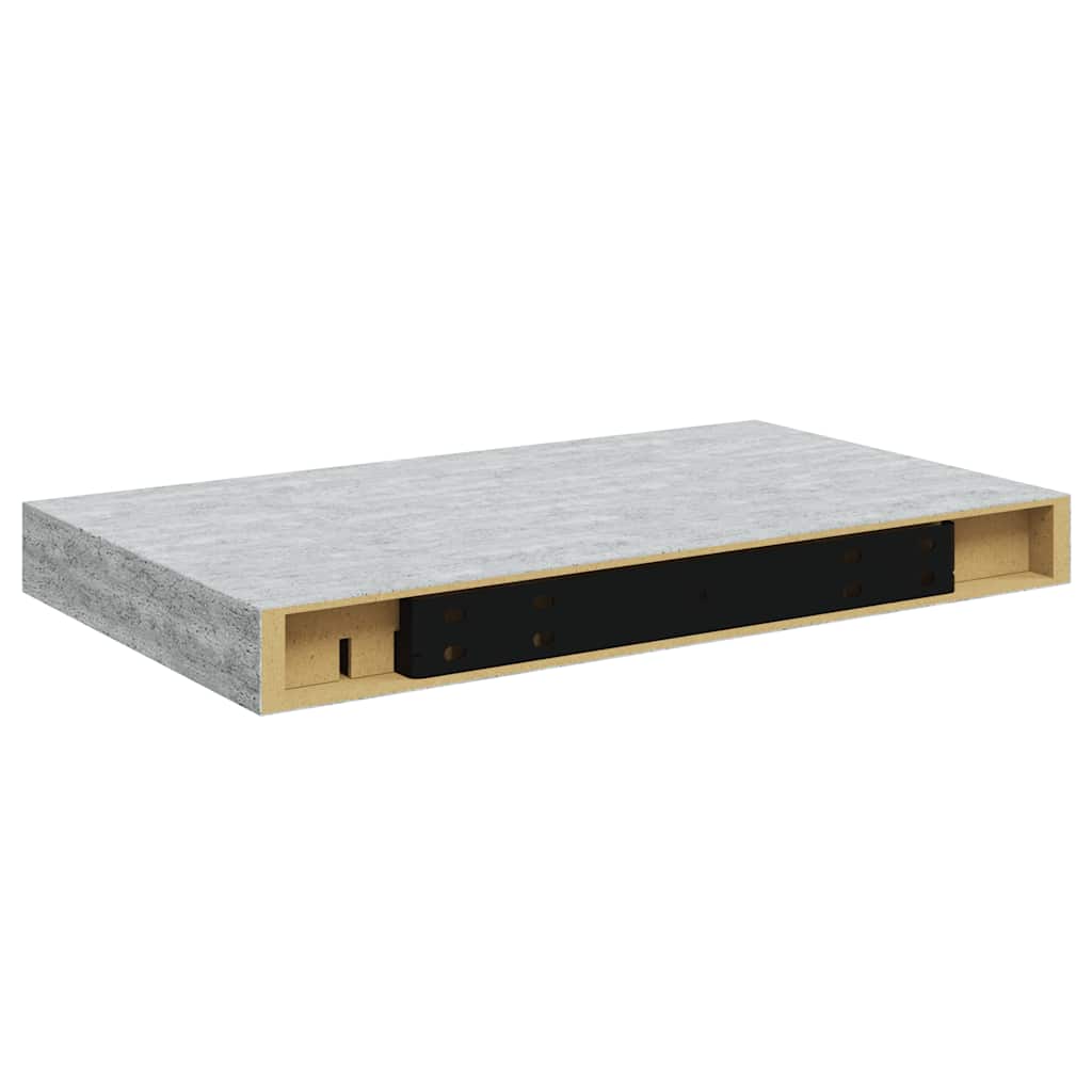 vidaXL Étagères flottantes 4 pcs Gris béton 40x23x3,8 cm MDF