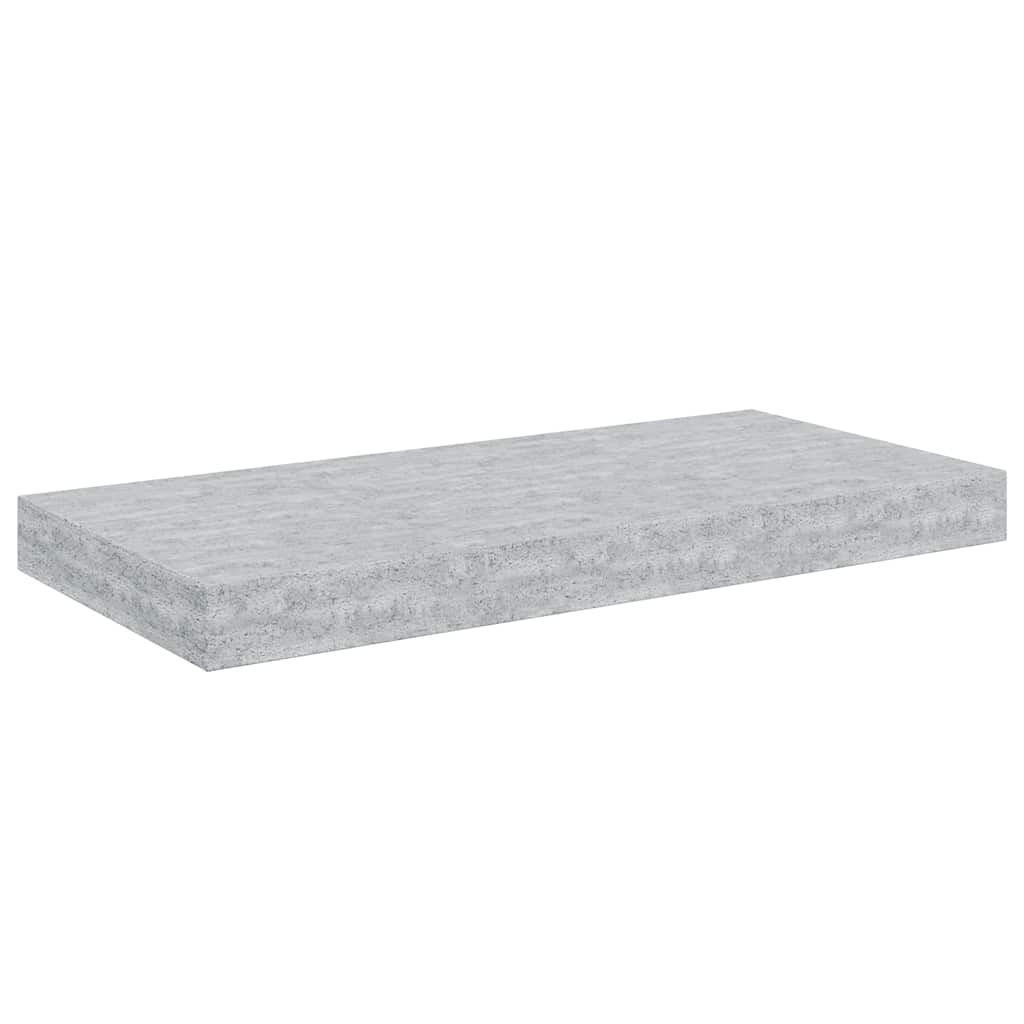 vidaXL Étagères murales flottantes 2 pcs Gris béton 50x23x3,8 cm MDF