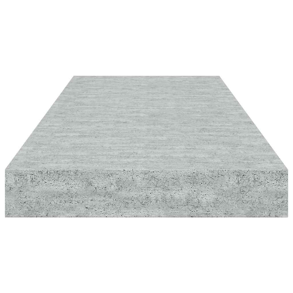 vidaXL Étagères murales flottantes 2 pcs Gris béton 60x23,5x3,8 cm MDF