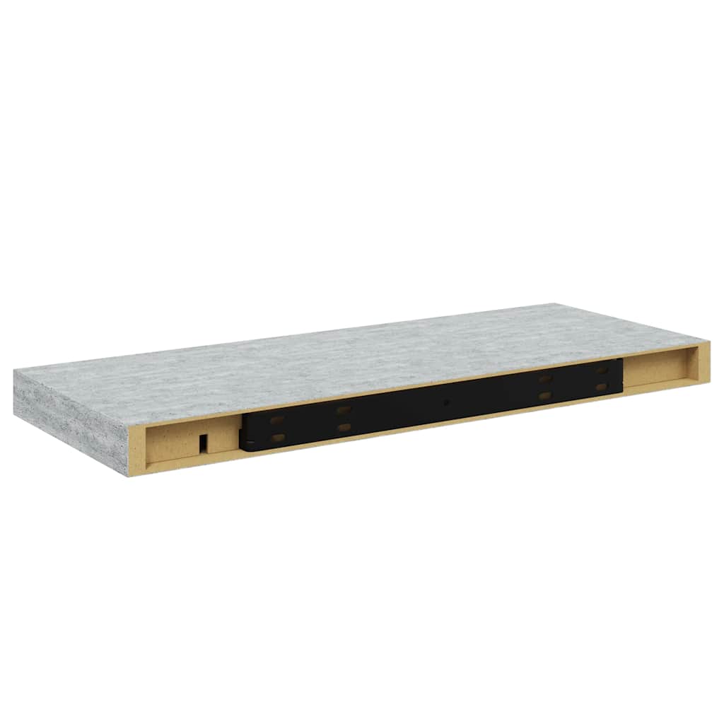 vidaXL Étagères murales flottantes 2 pcs Gris béton 60x23,5x3,8 cm MDF