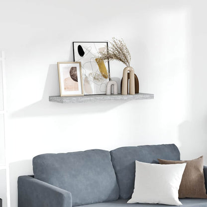 vidaXL Étagère murale gris béton 80x23,5x3,8 cm MDF