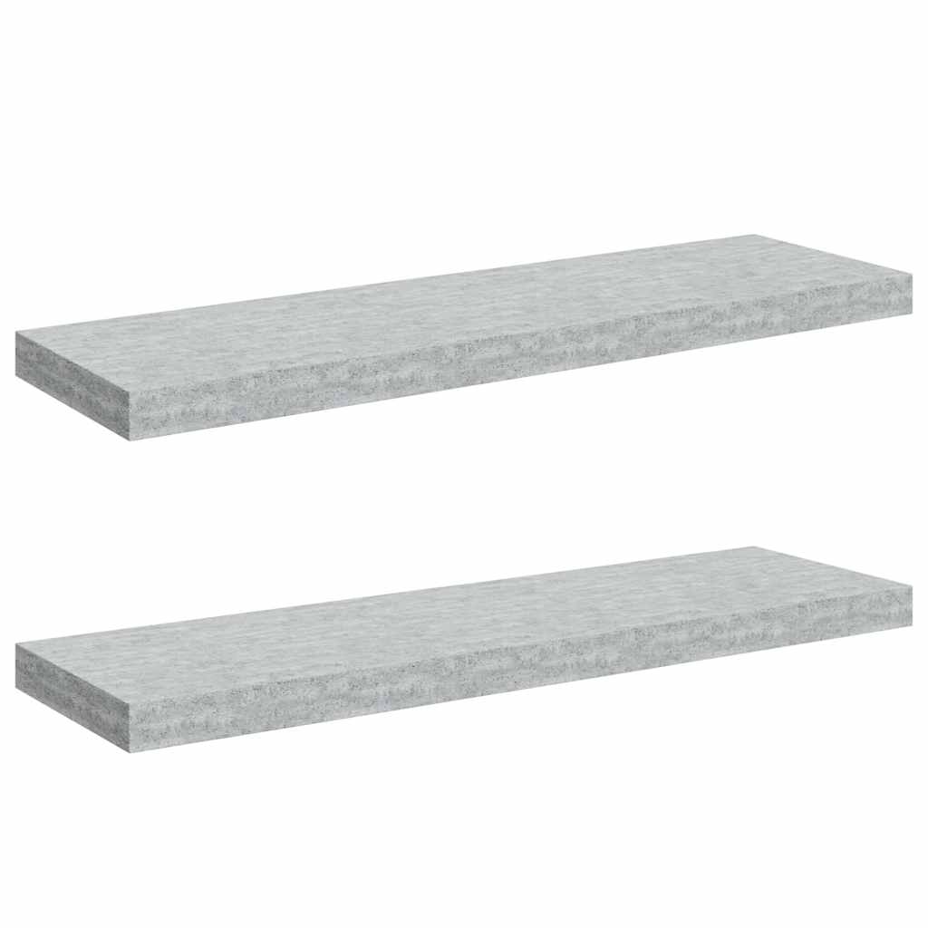 vidaXL Étagères murales 2 pcs Gris béton 80x23,5x3,8 cm MDF