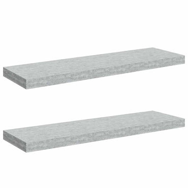 vidaXL Étagères murales 2 pcs Gris béton 80x23,5x3,8 cm MDF