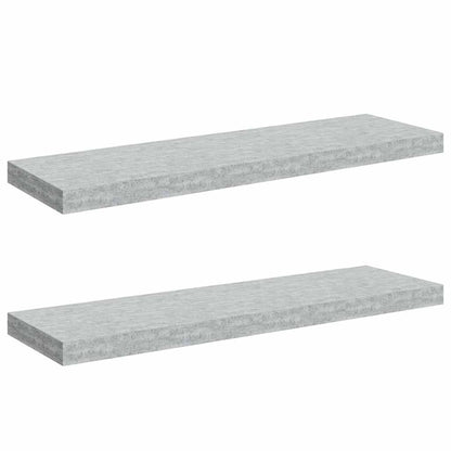 vidaXL Étagères murales 2 pcs Gris béton 80x23,5x3,8 cm MDF