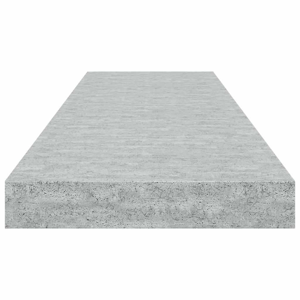 vidaXL Étagères murales 2 pcs Gris béton 80x23,5x3,8 cm MDF
