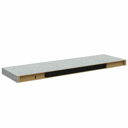 vidaXL Étagères murales 2 pcs Gris béton 80x23,5x3,8 cm MDF