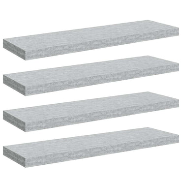 vidaXL Étagères murales 4 pcs Gris béton 80x23,5x3,8 cm MDF