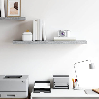 vidaXL Étagère flottante gris béton 90x23,5x3,8 cm MDF