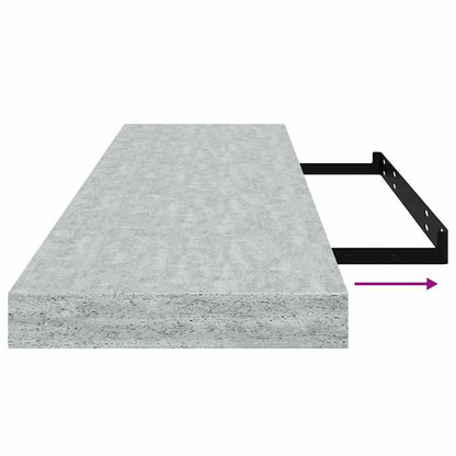 vidaXL Étagère flottante gris béton 90x23,5x3,8 cm MDF