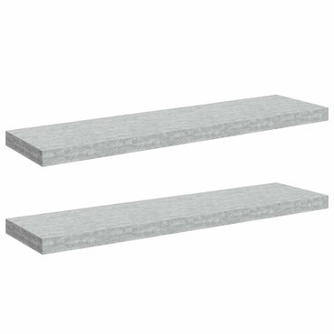 vidaXL Étagères murales flottantes 2 pcs Gris béton 90x23,5x3,8 cm MDF
