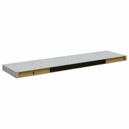vidaXL Étagères murales flottantes 2 pcs Gris béton 90x23,5x3,8 cm MDF