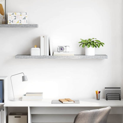vidaXL Étagère flottante gris béton 120x23,5x3,8 cm MDF
