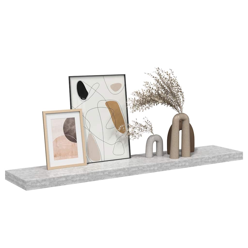 vidaXL Étagère flottante gris béton 120x23,5x3,8 cm MDF