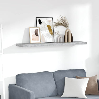 vidaXL Étagère flottante gris béton 120x23,5x3,8 cm MDF