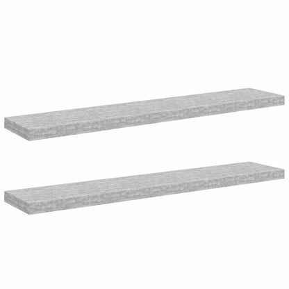 vidaXL Étagères murales 2 pcs Gris béton 120x23,5x3,8 cm MDF