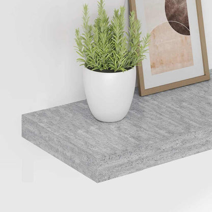 vidaXL Étagères murales 2 pcs Gris béton 120x23,5x3,8 cm MDF