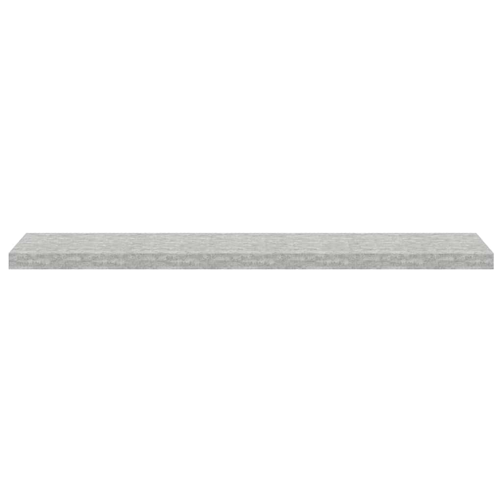 vidaXL Étagères murales 2 pcs Gris béton 120x23,5x3,8 cm MDF