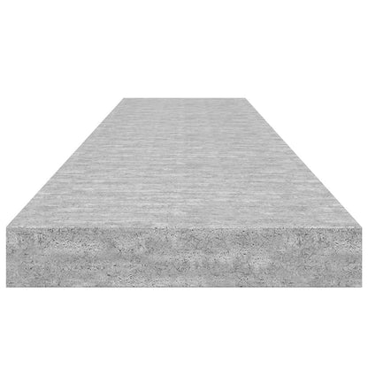 vidaXL Étagères murales 2 pcs Gris béton 120x23,5x3,8 cm MDF