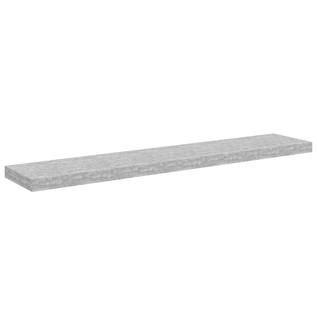 vidaXL Étagères murales 4 pcs Gris béton 120x23,5x3,8 cm MDF