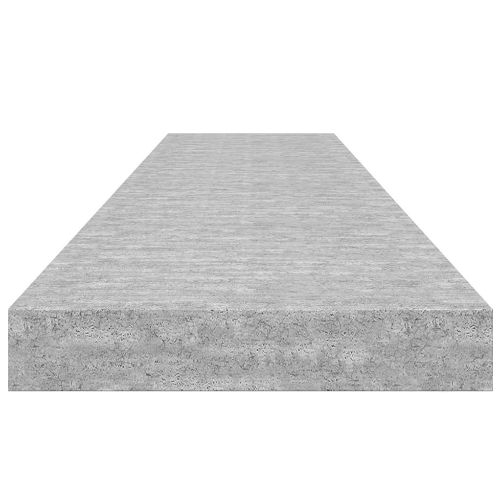 vidaXL Étagères murales 4 pcs Gris béton 120x23,5x3,8 cm MDF