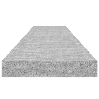 vidaXL Étagères murales 4 pcs Gris béton 120x23,5x3,8 cm MDF