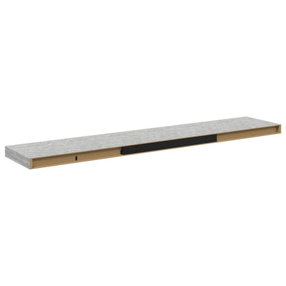 vidaXL Étagères murales 4 pcs Gris béton 120x23,5x3,8 cm MDF