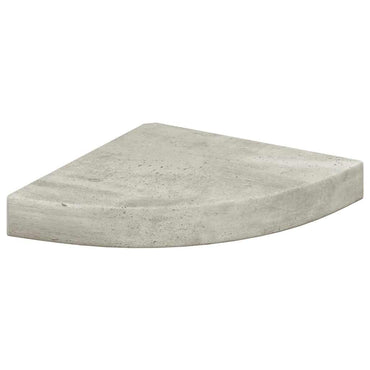 vidaXL Étagère d'angle murale Gris béton 25x25x3,8 cm MDF