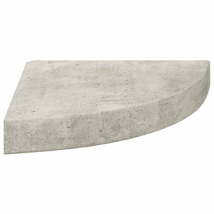 vidaXL Étagère d'angle murale Gris béton 25x25x3,8 cm MDF