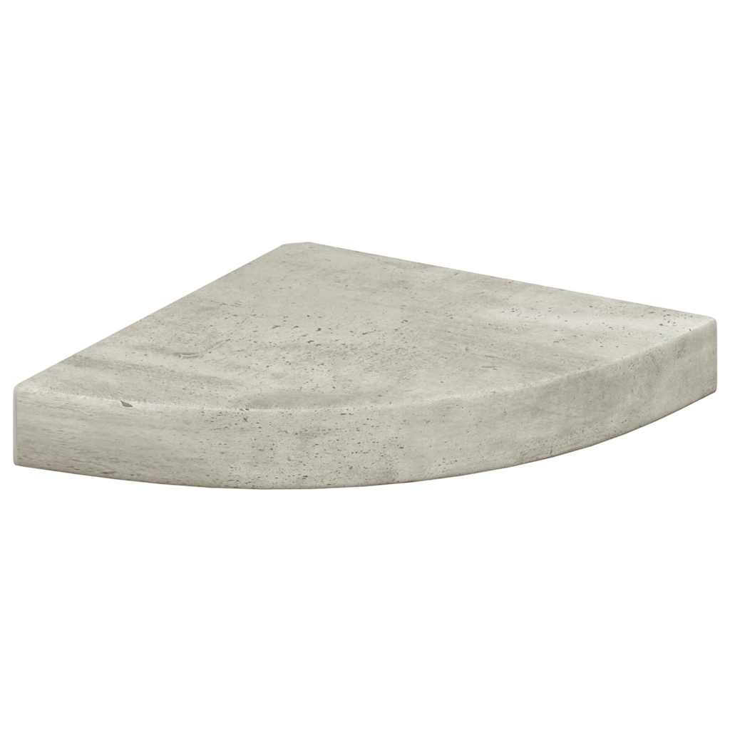 vidaXL Étagères d'angle flottantes 2 pcs Gris béton 25x25x3,8 cm MDF