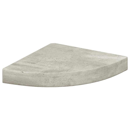 vidaXL Étagères d'angle flottantes 2 pcs Gris béton 25x25x3,8 cm MDF