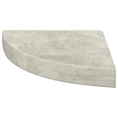 vidaXL Étagères d'angle flottantes 2 pcs Gris béton 25x25x3,8 cm MDF
