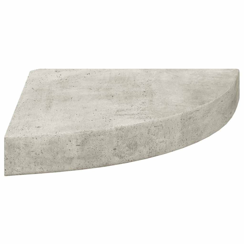 vidaXL Étagères d'angle flottantes 2 pcs Gris béton 25x25x3,8 cm MDF