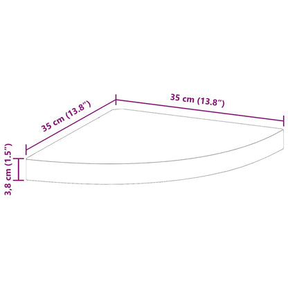 vidaXL Étagère d'angle murale aspect chêne et blanc 35x35x3,8 cm MDF