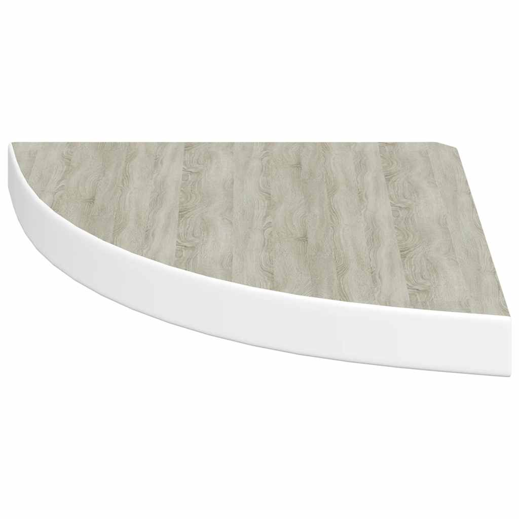 vidaXL Étagères flottantes d'angle 2 pcs Aspect chêne et blanc 35x35x3,8 cm MDF