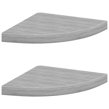 vidaXL Étagères flottantes d'angle 2 pcs gris béton 35x35x3,8 cm MDF