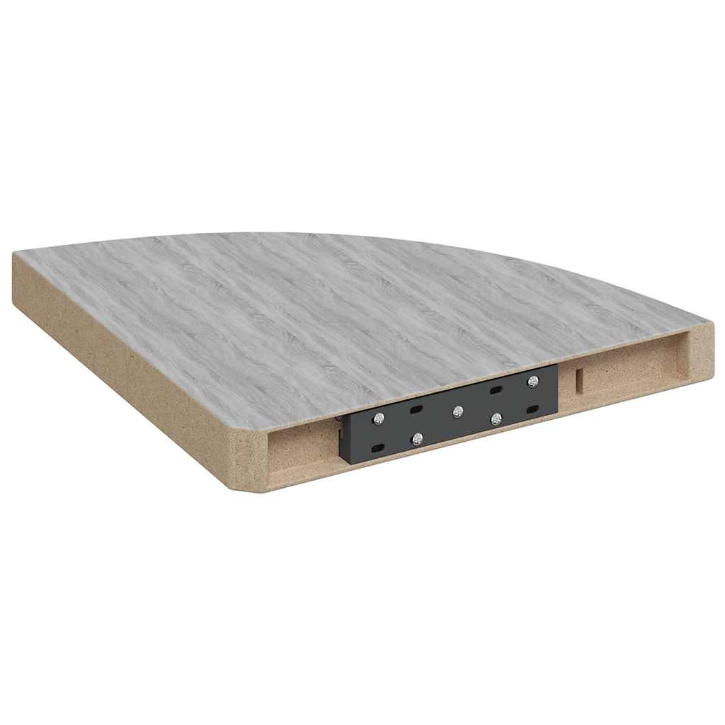 vidaXL Étagères d'angle flottantes 4 pcs Gris béton 35x35x3,8 cm MDF